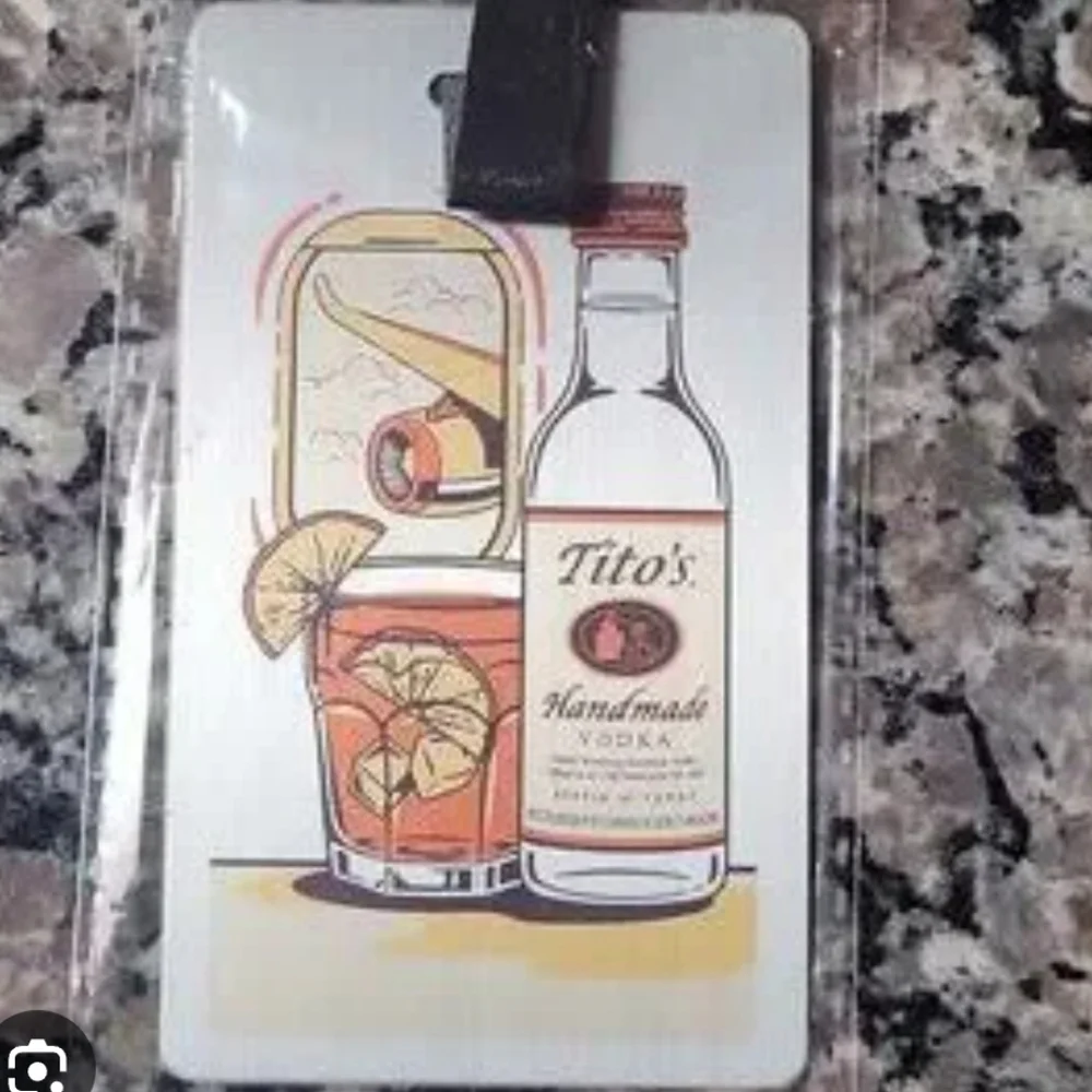 Tito's Vodka Metal Luggage Tag
